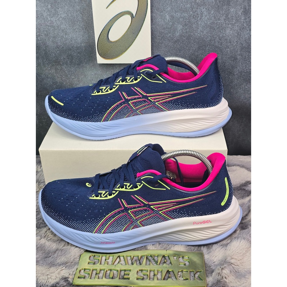NWOT ASICS Gel-Cumulus 26 Limited Edition Blue Expanse Pink Rave Womens 12